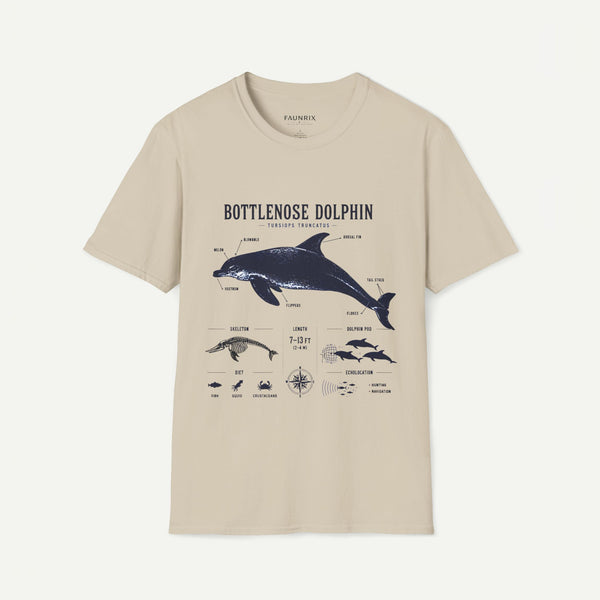 Bottlenose Dolphin Anatomy Tee – Illustrated Marine Life T-Shirt