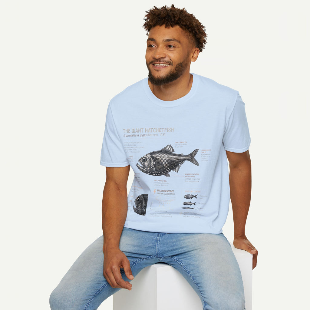 Hatchetfish Anatomy T-Shirt — Vintage Scientific Fish Diagram Tee
