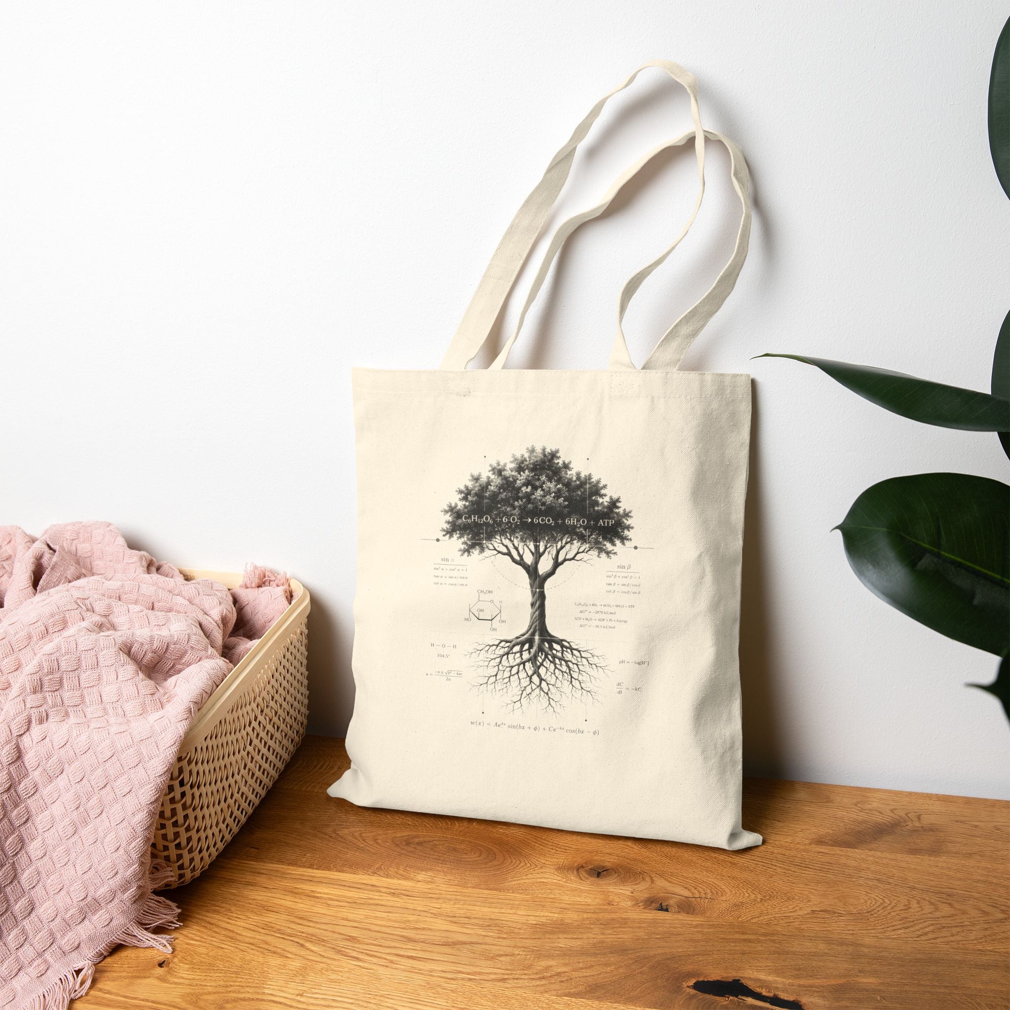 Vintage Tree of Life Canvas Tote Bag Secondary image