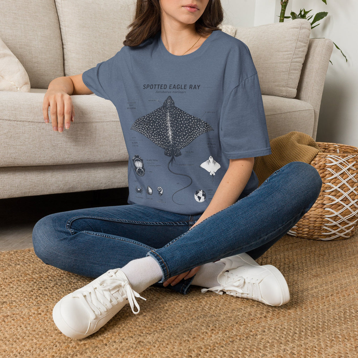 Spotted Eagle Ray Anatomy T-Shirt — Marine Life Graphic Tee