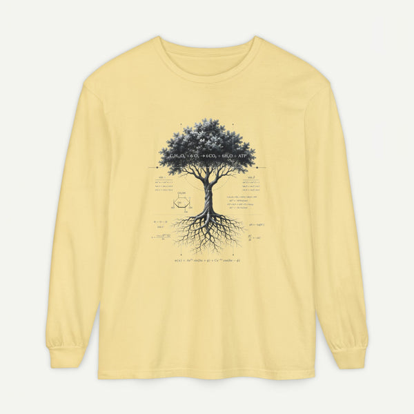 Long Sleeve T-Shirt — Botanical Tree of Life Illustration