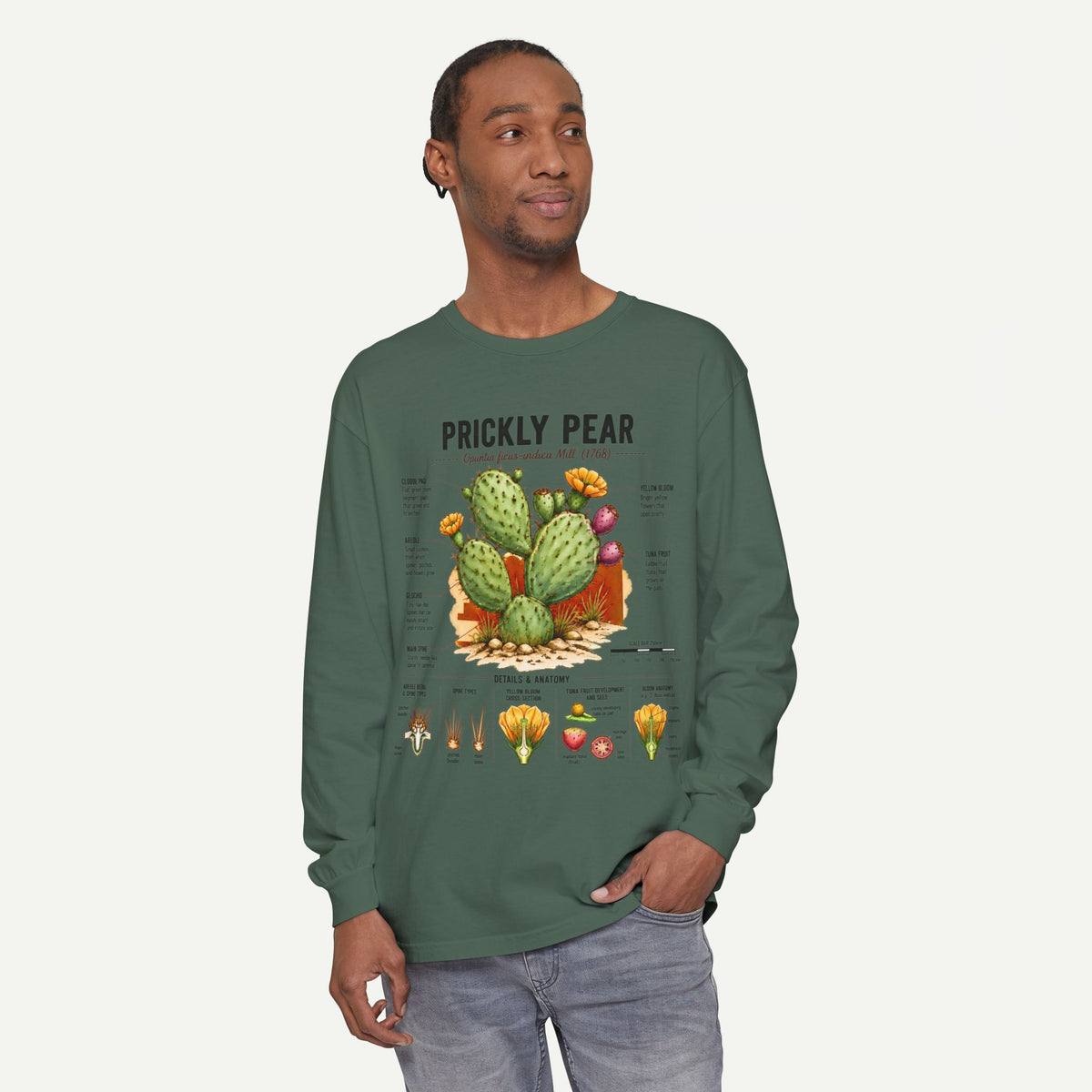 Prickly Pear Botanical Long Sleeve Shirt