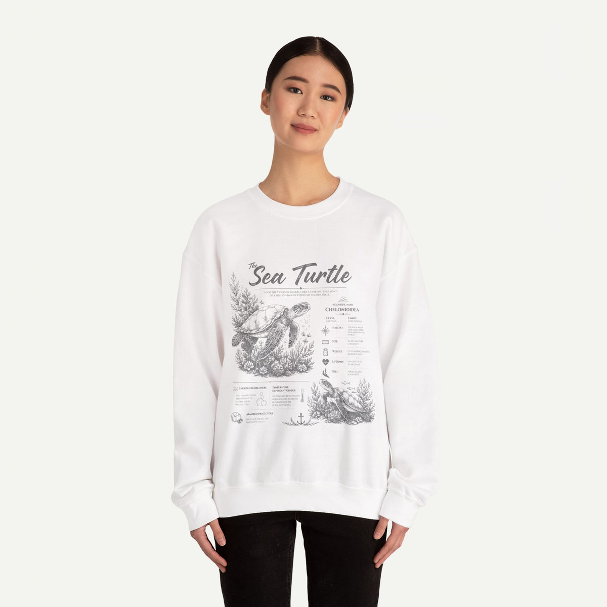 Sea Turtle Anatomy Crewneck Sweatshirt