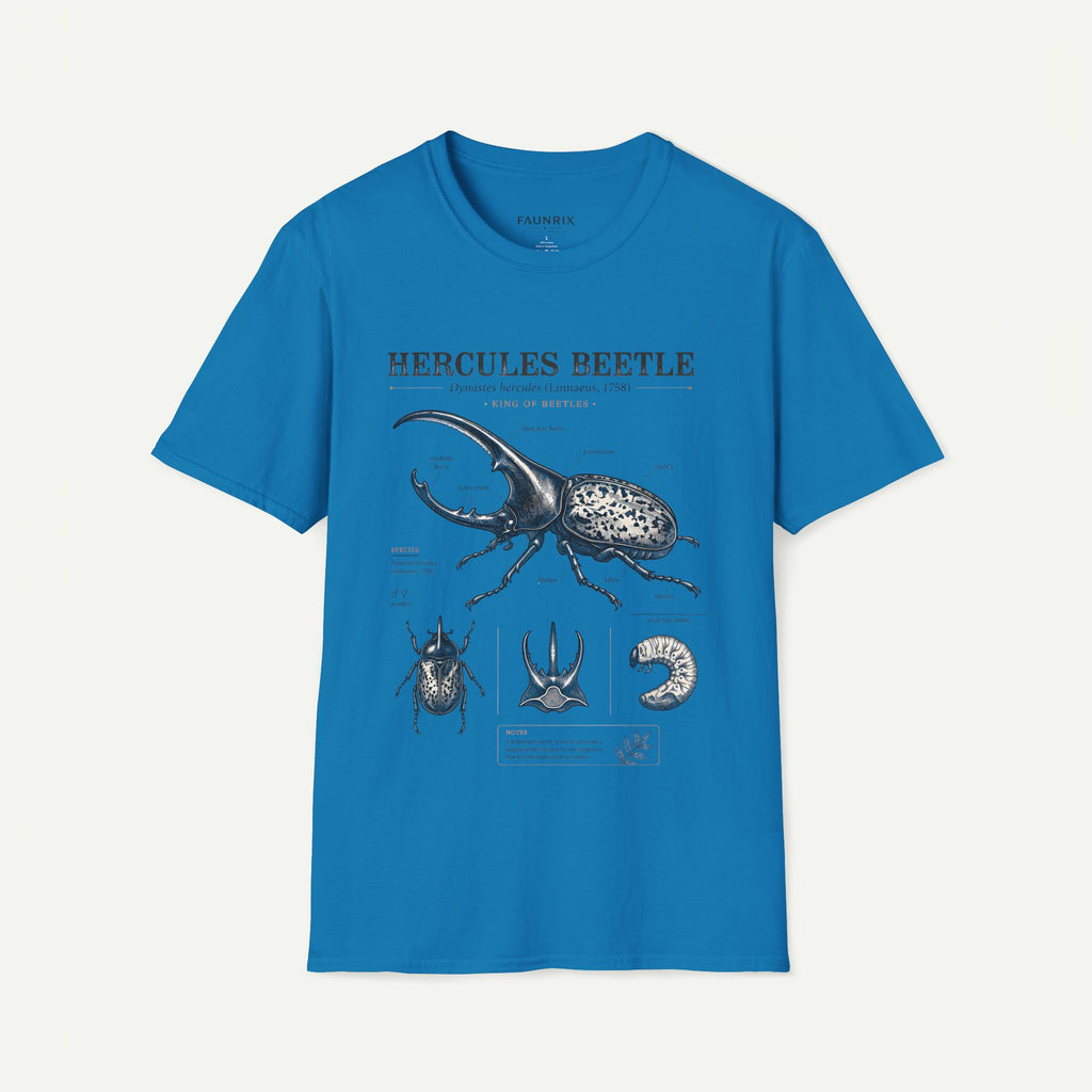 Hercules Beetle Anatomy T-Shirt — Vintage Entomology Graphic Tee