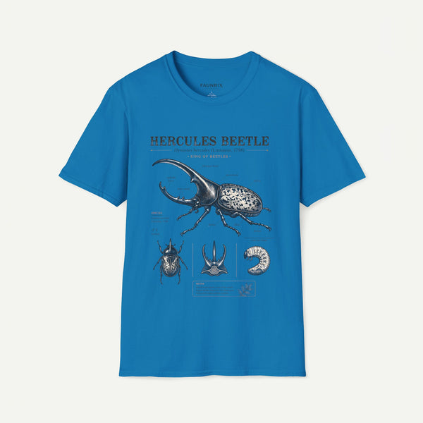 Hercules Beetle Anatomy T-Shirt — Vintage Entomology Graphic Tee