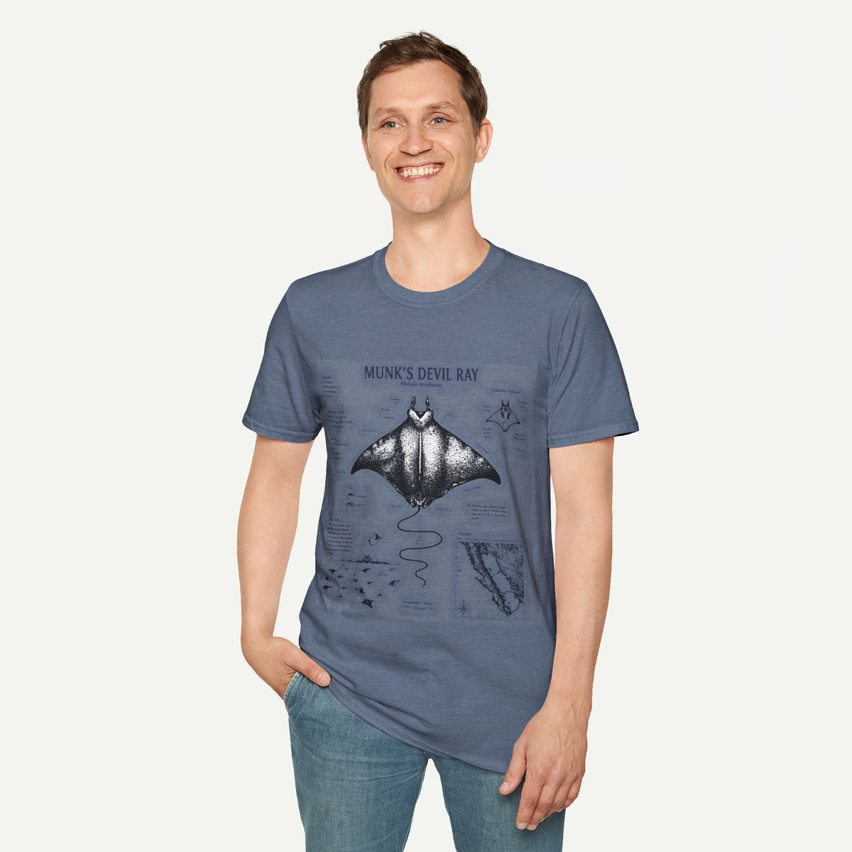 Munk's Devil Ray Anatomy Tee — Vintage Marine Life Illustration T-Shirt