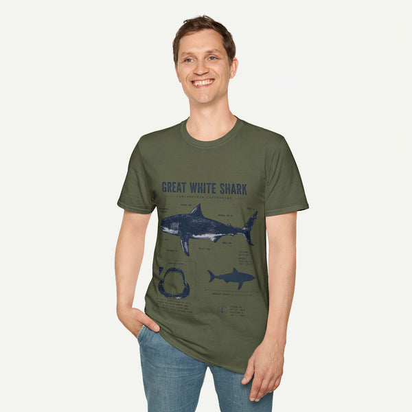 Great White Shark Anatomy T-shirt