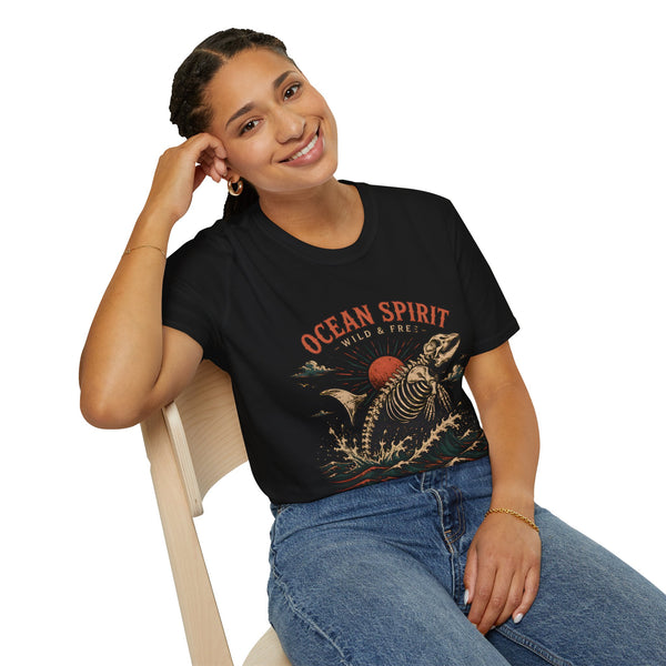 Ocean Spirit T-Shirt — Wild & Free Sea Turtle Graphic Tee