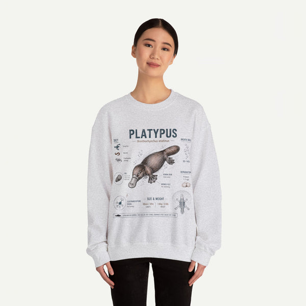 Platypus Anatomy Sweatshirt — Vintage Scientific Illustration