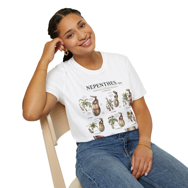 Nepenthes Botanical Tee — Carnivorous Pitcher Plant Anatomy Shirt