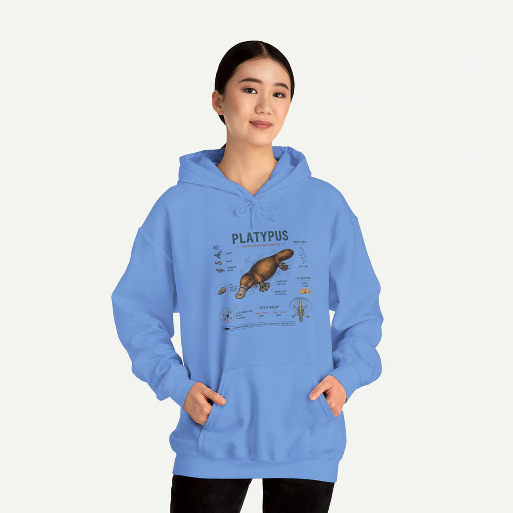 Platypus Anatomy Hoodie — Scientific Illustration Pullover for Nature Lovers