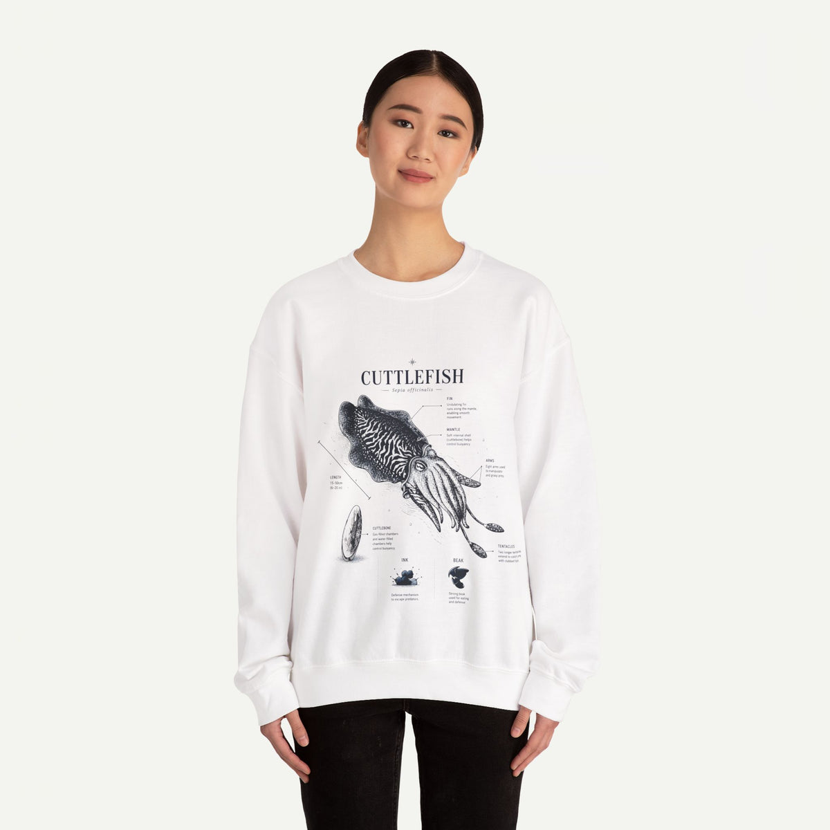Cuttlefish Anatomy Crewneck Sweatshirt
