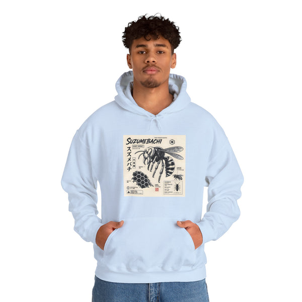 Honey Bee Anatomy Hoodie — Vintage Japanese Beekeeping Art Sweatshirt