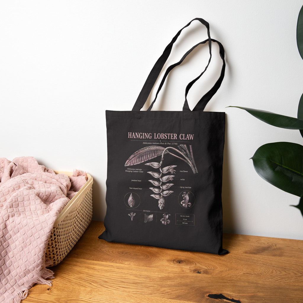 Botanical Hanging Lobster Club Cotton Tote Bag