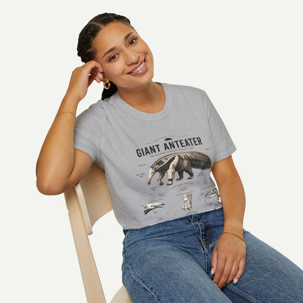 Giant Anteater Anatomy Tee — Vintage Natural History Animal Graphic T-Shirt
