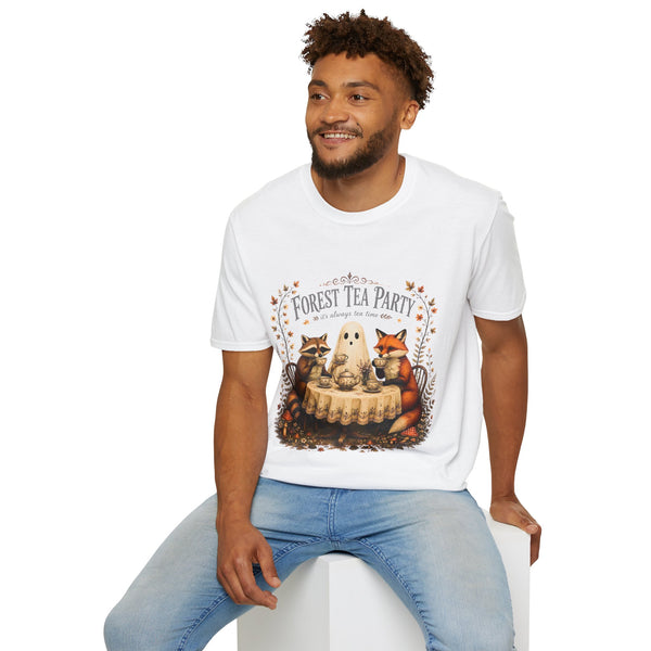 Forest Tea Party T-Shirt — Cute Woodland Animals Tea Time Graphic Tee