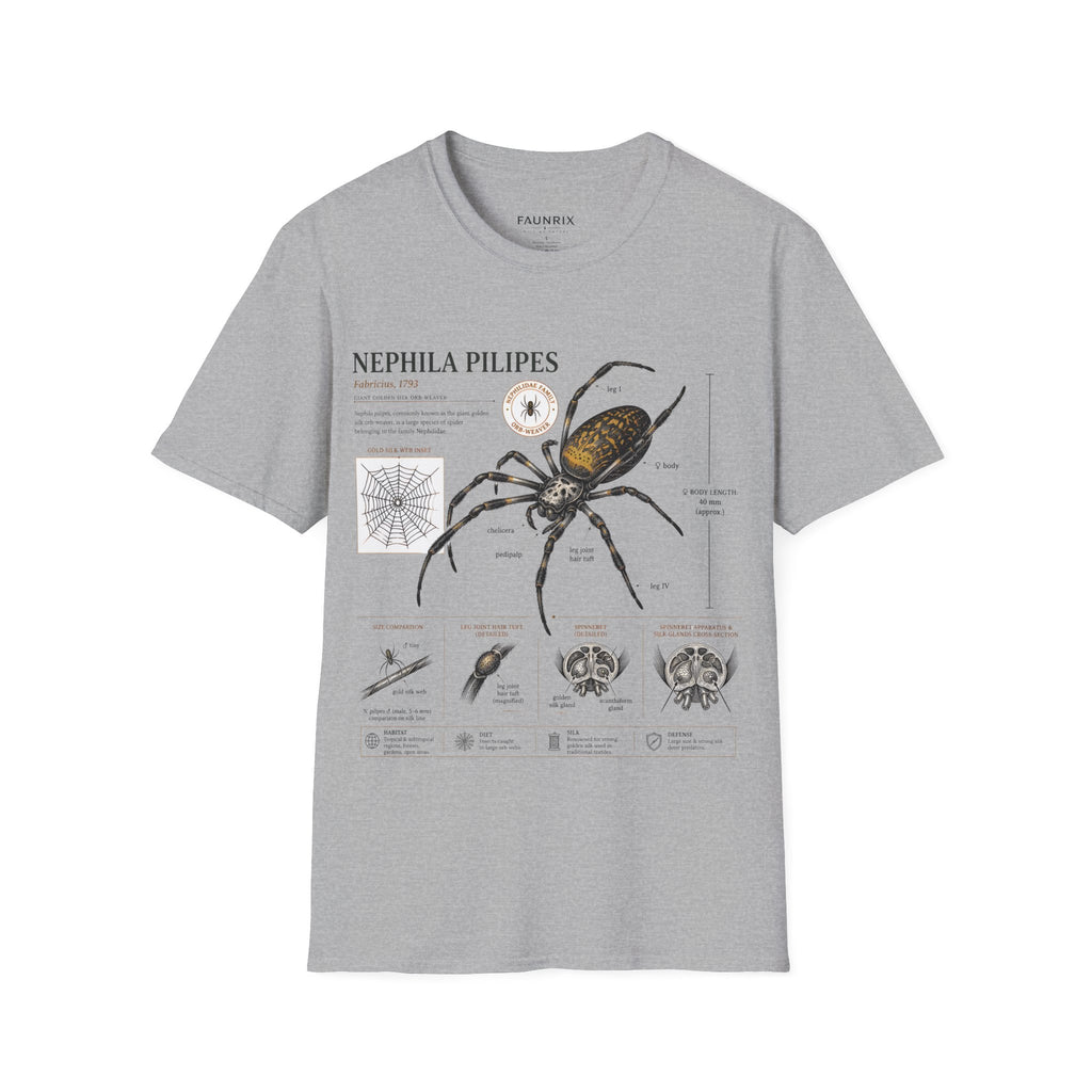 Spider Anatomy T-Shirt — Epephila Pilipis Scientific Illustration Tee
