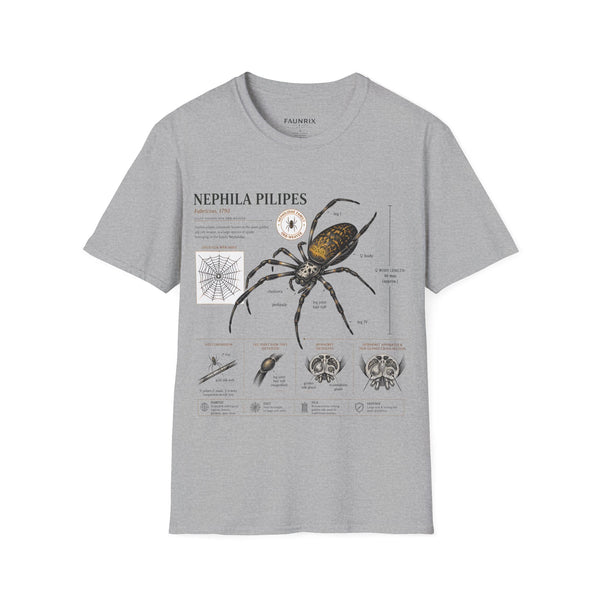 Spider Anatomy T-Shirt — Epephila Pilipis Scientific Illustration Tee