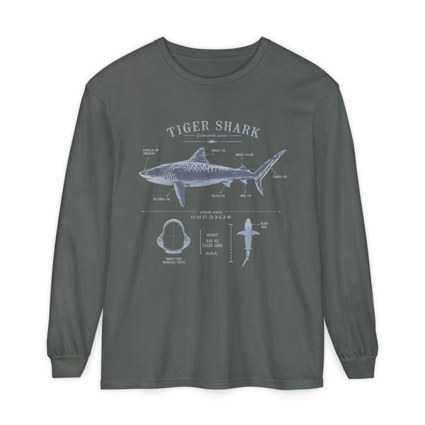 Tiger Shark Anatomy Long Sleeve T-Shirt