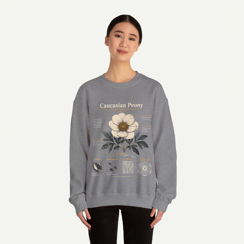 Caucasian Peony Botanical Crewneck Sweatshirt