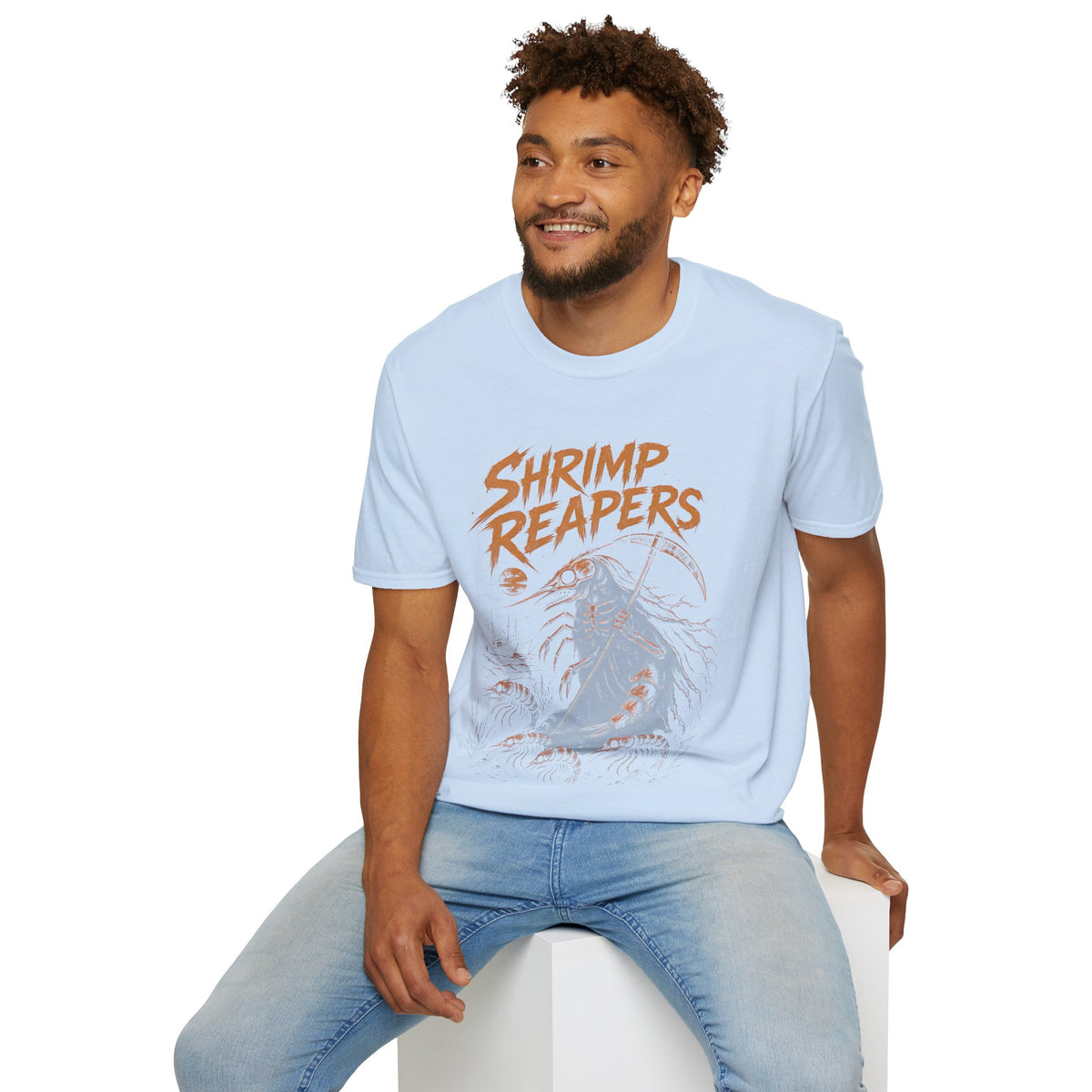 Shrimp Reapers T‑Shirt — Vintage Horror Seafood Graphic Tee