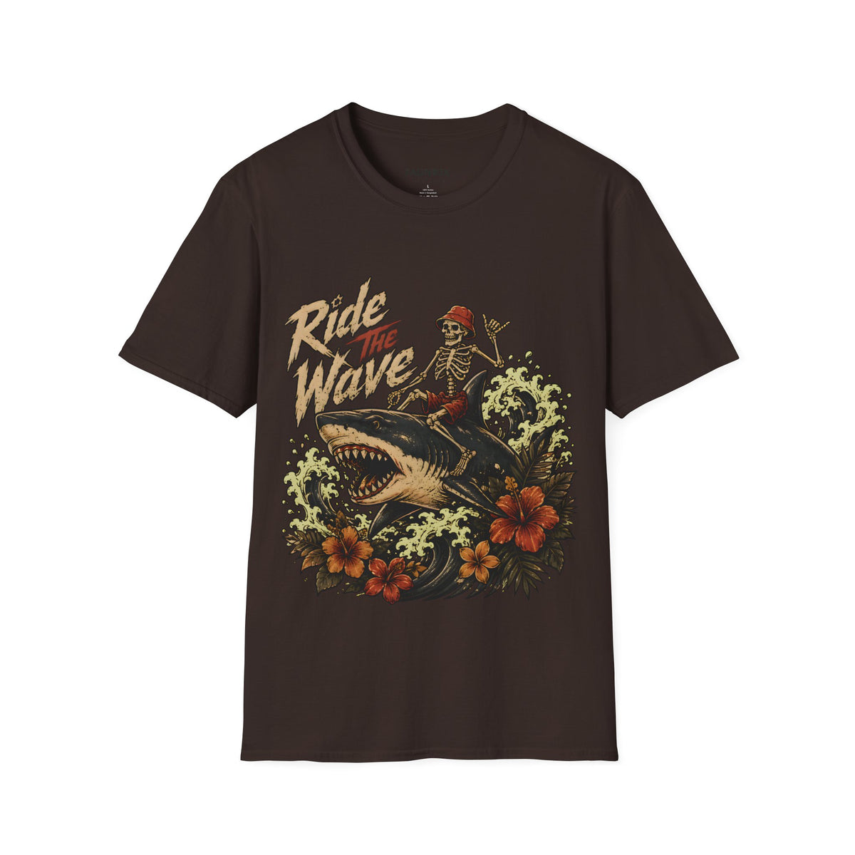 Ride The Wave Surf Skeleton T-Shirt — Vintage Beach Skull Tee