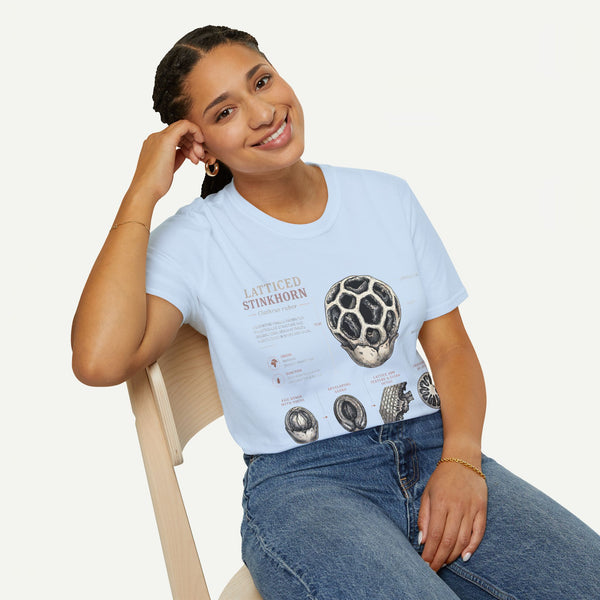 Botanical Latticed Stinkhorn  Anatomy  Vintage Naturalist Shirt