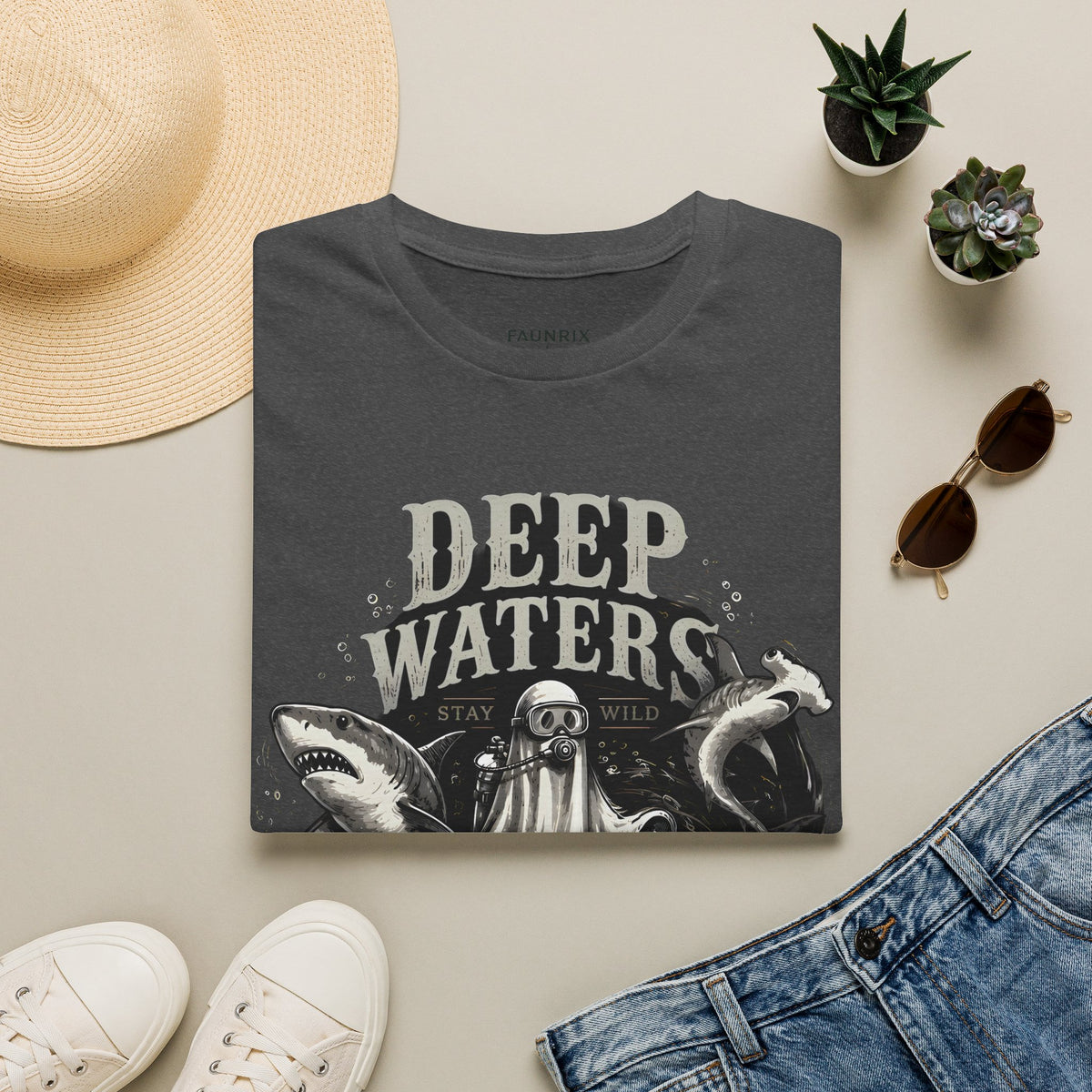 Deep Waters Graphic T-Shirt — ‘Deep Waters’ Ocean Monster Tee