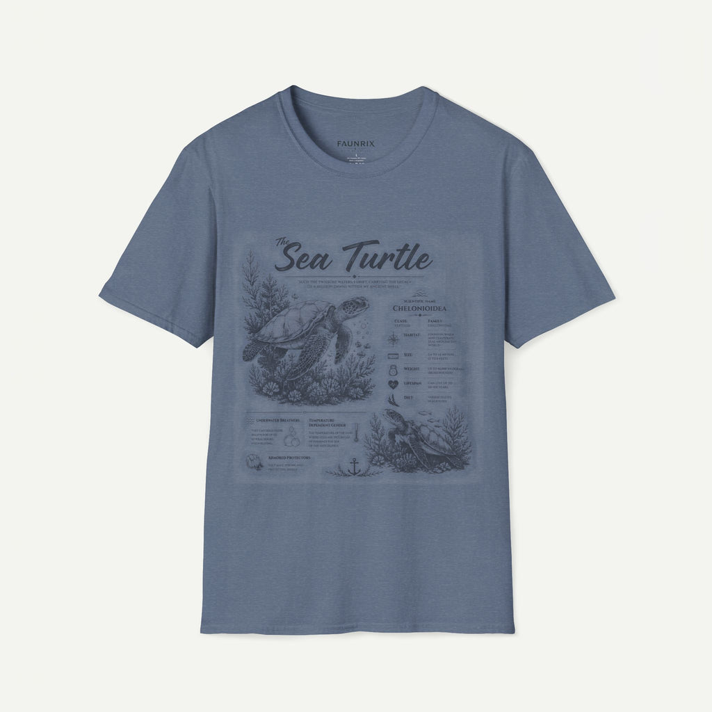 Sea Turtle Anatomy T-Shirt — Vintage Marine Illustration Tee