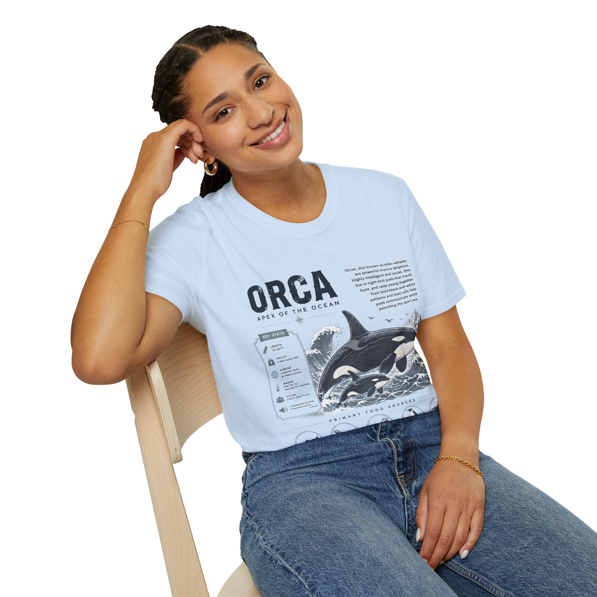 Orca Apex of the Ocean Anatomy T-Shirt – Vintage Marine Whale Illustration Tee