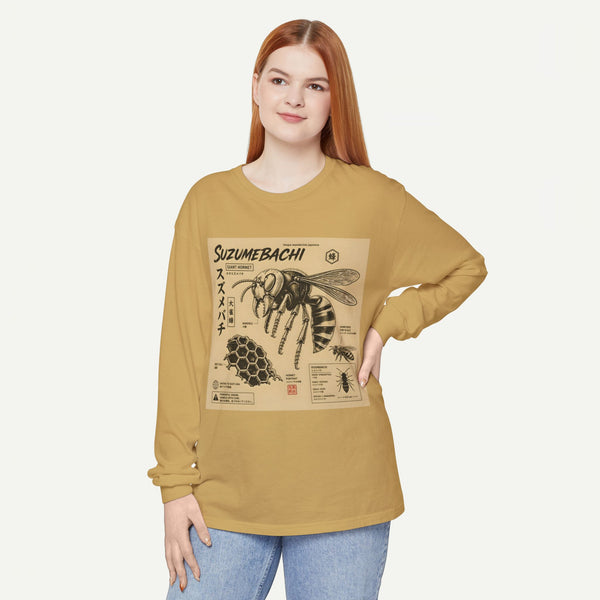 Suzumebachi Japanese Hornet Anatomy Long Sleeve Tee