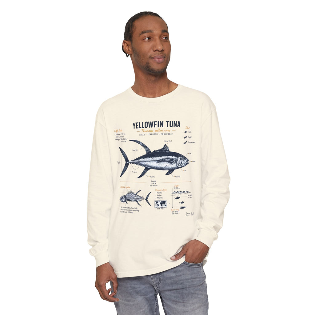 Yellowfin Tuna Anatomy Long Sleeve T-Shirt