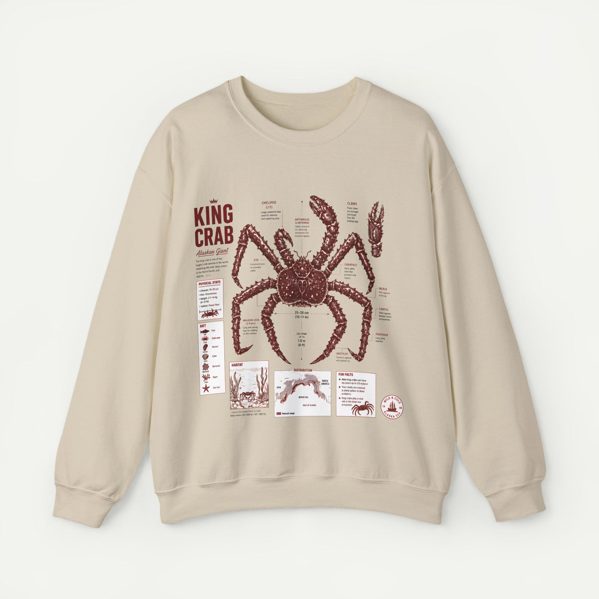 King Crab Anatomy Sweatshirt