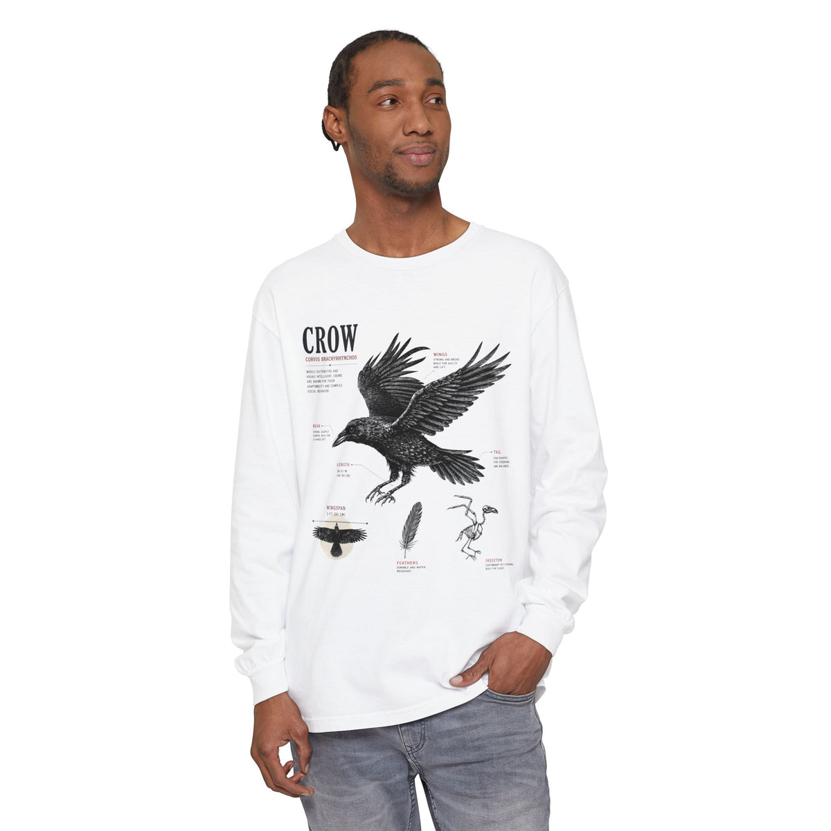 Crow Anatomy Long Sleeve Tee