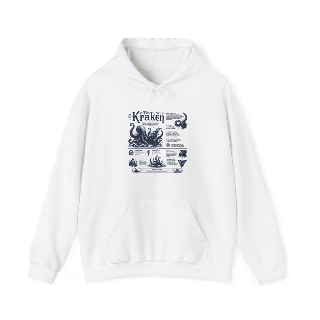 Kraken Nautical Hoodie – Vintage Sea Monster Diagram Sweatshirt