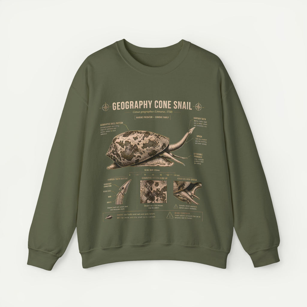 Geography Cone Snail Anatomy Sweatshirt