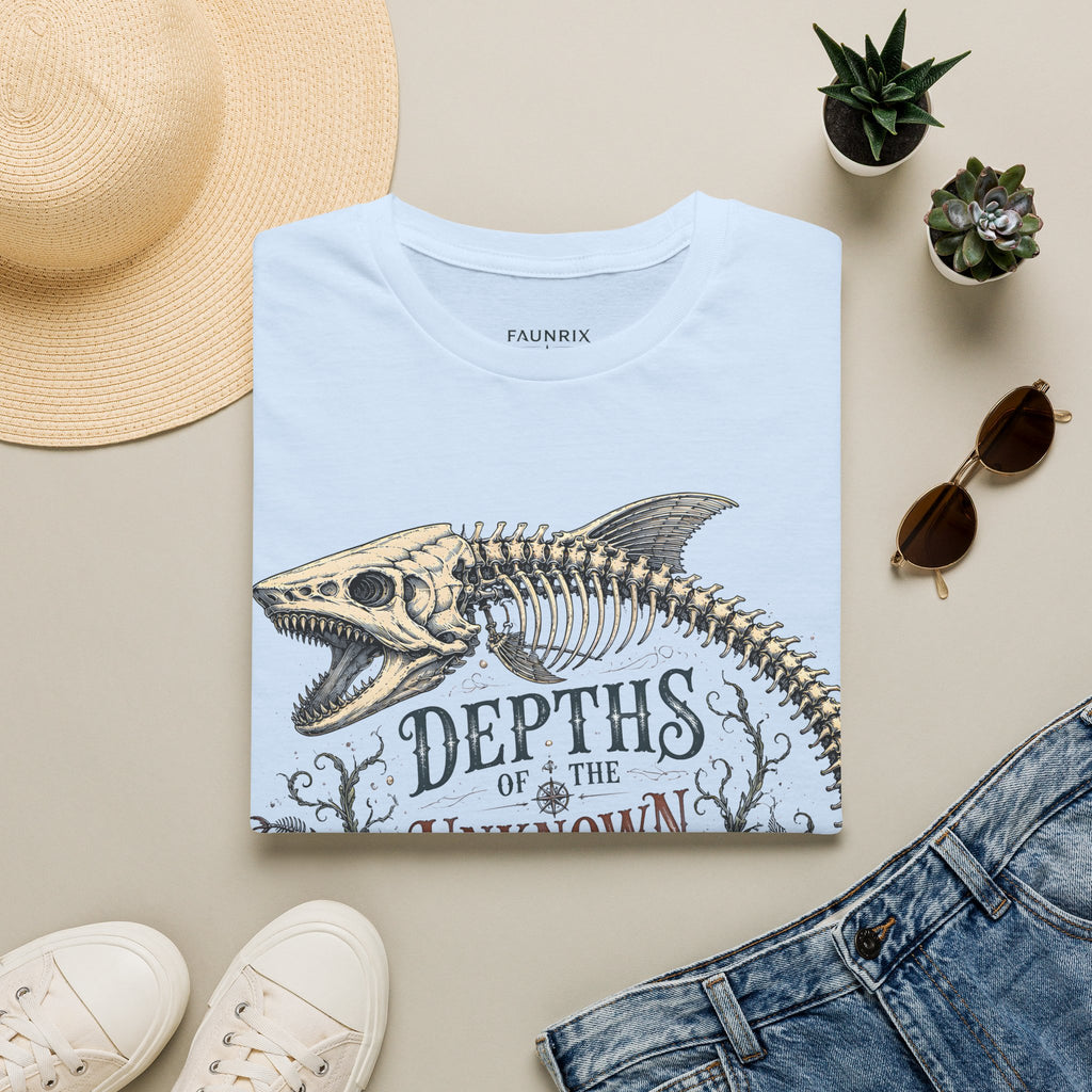 Depths of the Unknown Fish Skeleton T-Shirt