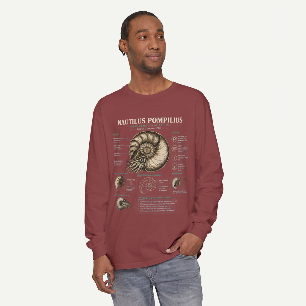 Nautilus Pompilius Anatomy Long Sleeve Tee — Vintage Marine Science Shirt