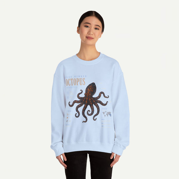 Octopus Anatomy Sweatshirt — Vintage Marine Illustration Crewneck
