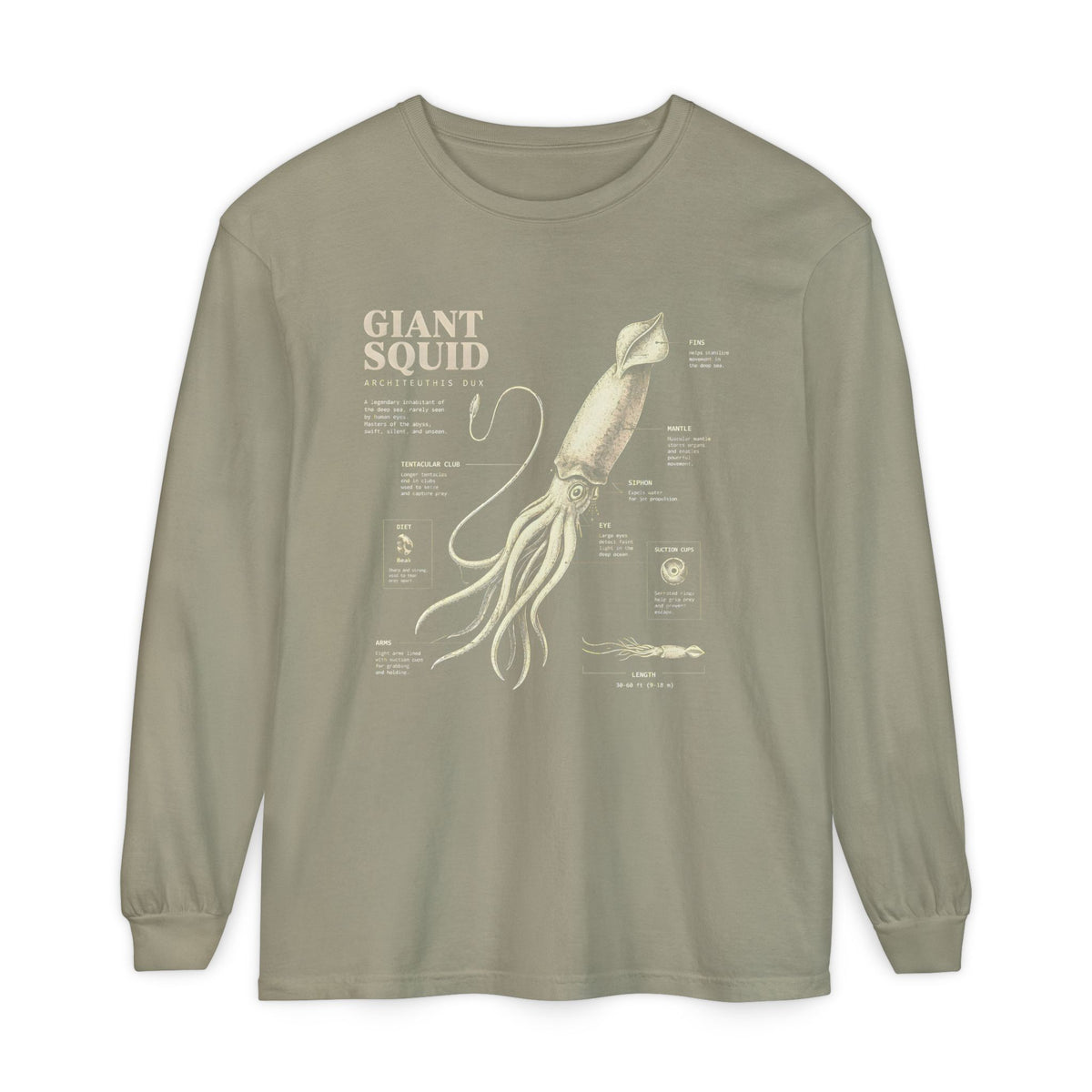 Giant Squid Anatomy Long Sleeve Tee