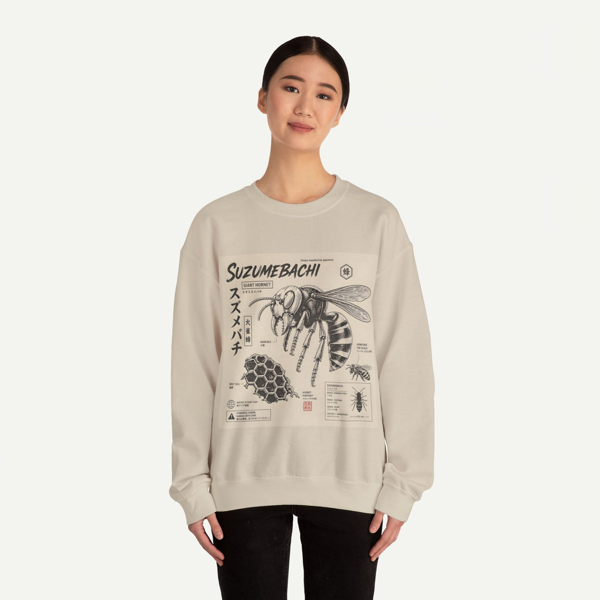 Suzumebachi Hornet Anatomy Crewneck Sweatshirt