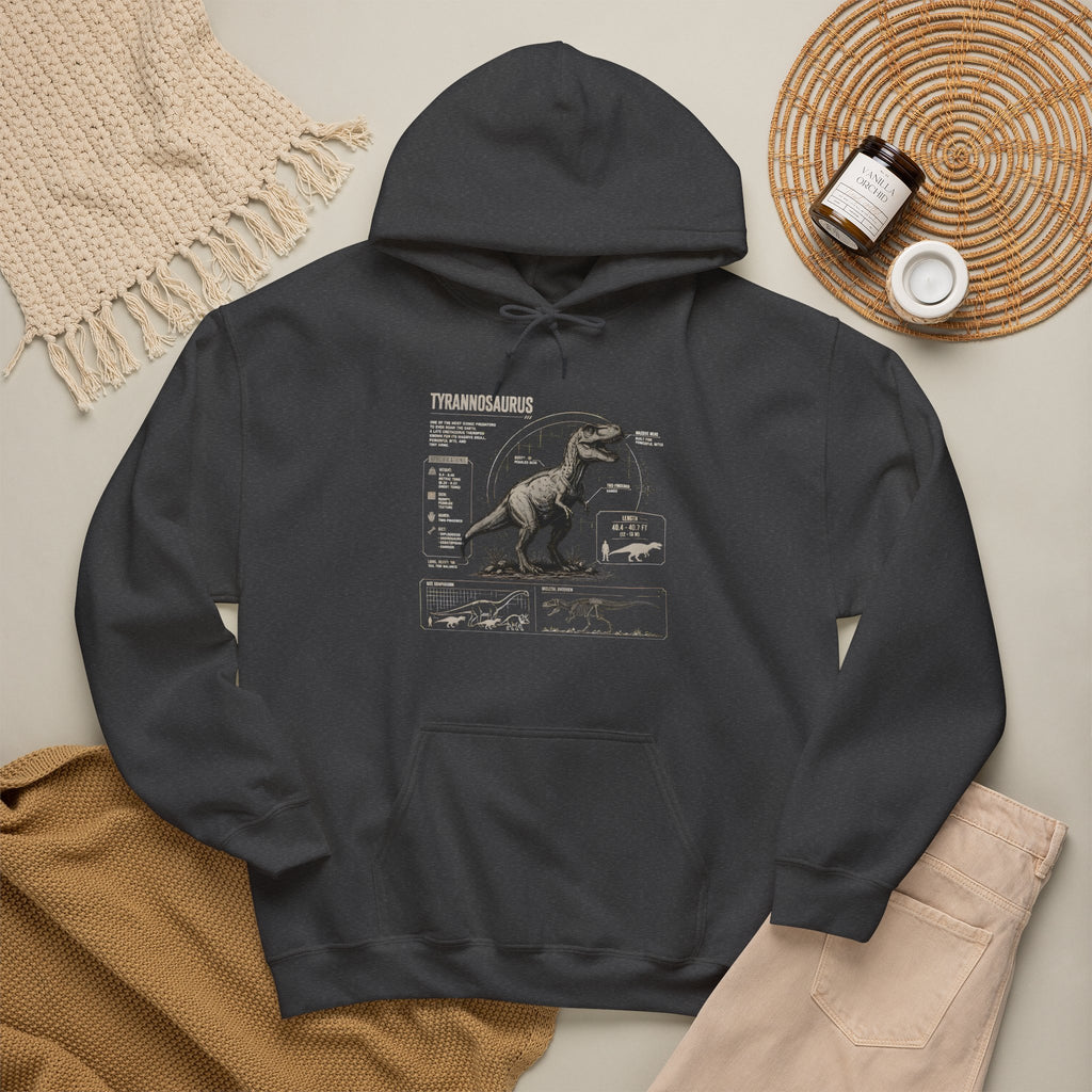 T‑Rex Anatomy Hoodie — Vintage Dinosaur Anatomy Sweatshirt