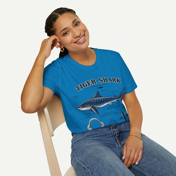 Tiger Shark Anatomy T-Shirt — Vintage Marine Biology Graphic Tee