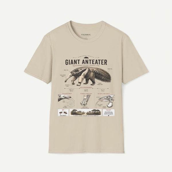 Giant Anteater Anatomy Tee — Vintage Natural History Animal Graphic T-Shirt