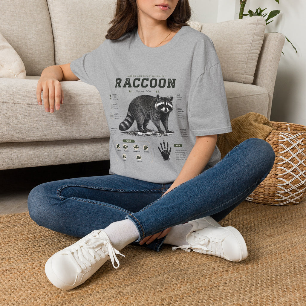 Raccoon Anatomy T-Shirt — North American Wildlife Graphic Tee