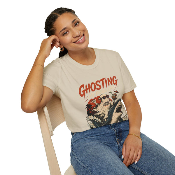 Ghosting My Problems T-Shirt — Funny Sloth Vacation Graphic Tee