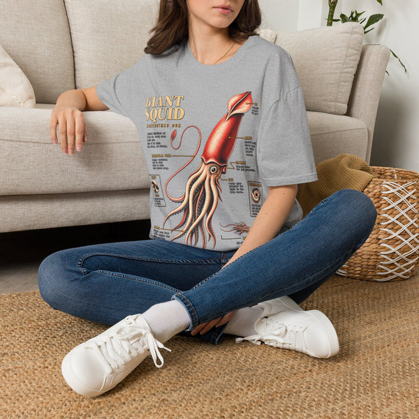 Squid Anatomy Graphic T-Shirt — 'Giant Squid' Vintage Scientific Illustration