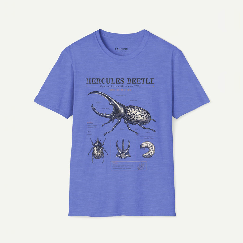 Hercules Beetle Anatomy T-Shirt — Vintage Entomology Graphic Tee