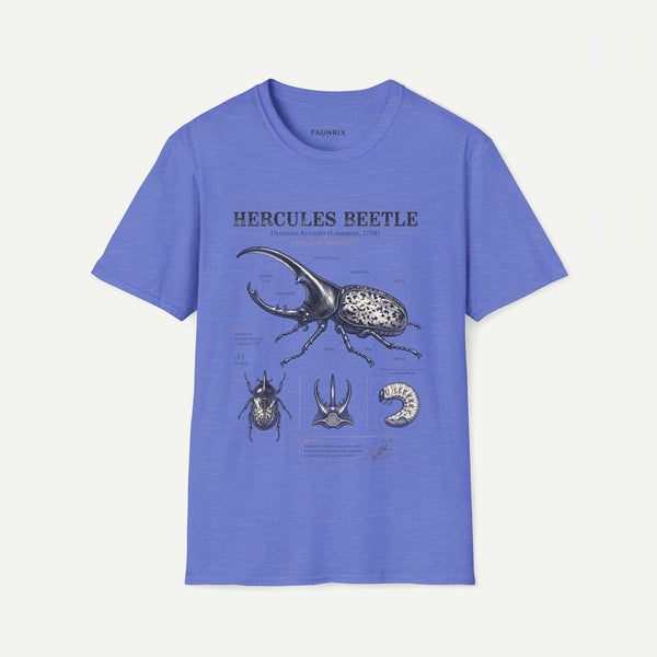 Hercules Beetle Anatomy T-Shirt — Vintage Entomology Graphic Tee