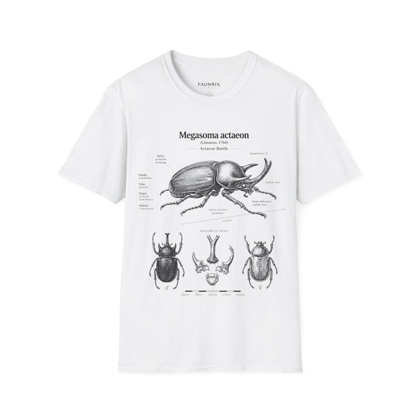 Beetle Anatomy T-Shirt — Megasoma actaeon Scientific Illustration Tee